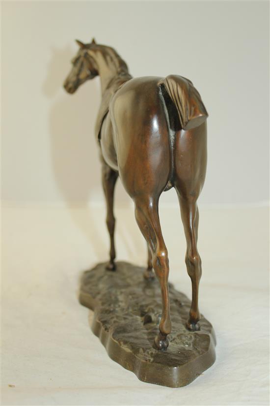 John Willis Good (1845-1879) A bronze model of a saddled horse, height 8in.